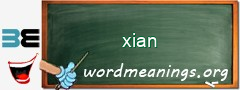 WordMeaning blackboard for xian